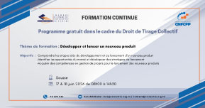 Cycle de formation dans le cadre du droit de tirage collectif