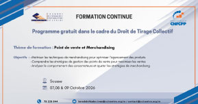 Cycle de formation dans le cadre du droit de tirage collectif portant sur : « Point de vente et merchandising »